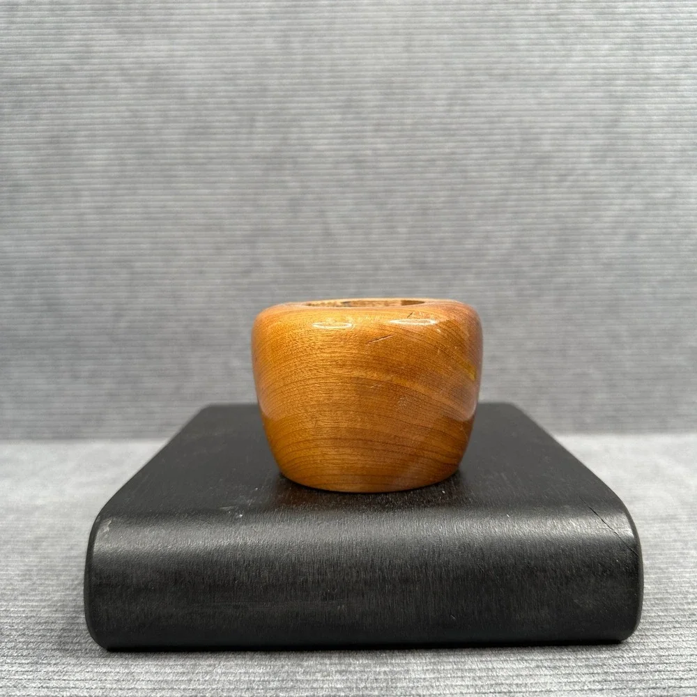 Oregon Myrtlewood Small Turned Wood Vase Toothpick Holder Seaside Oregon 3874